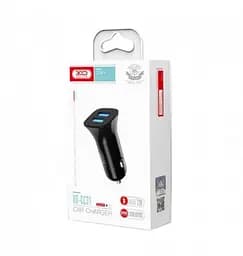 Автомобільний зарядний пристрій XO CC31 12W PC Dual USB car charger Чорний - мініатюра 2