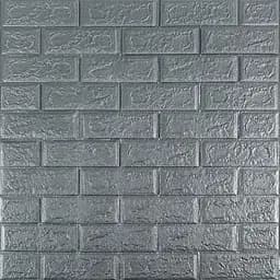 3D панель самоклеящаяся 700х770х5мм кирпич Серебро (017-5) SW-00000038