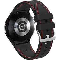 Ремінець для Samsung Galaxy Watch 4 Classic 42mm - чорно-червоний ширина кріплення 20мм силікон розмір L Watchbands RLine (WB00S4GALAXYRLINE4CLASSIC442)