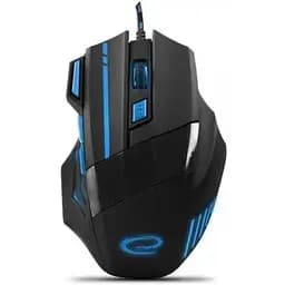 Миша Esperanza MX201 Wolf чорний/синій USB оптична 800-2400 dpi 7 кнопок синє підсвічування 1.5 м (EGM201B)