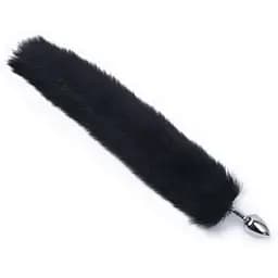 Анальная пробка с хвостом SKN-L10, Черный