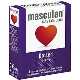 Презервативи Masculan Dotted Тип 2 з пухирцями 3 шт. - мініатюра 2