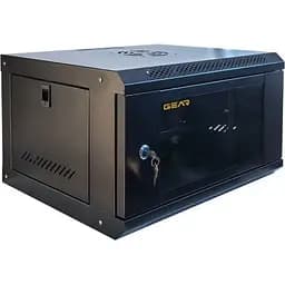 Шафа настінна GEAR 6U 19'' 600x600x300 мм, + Полиця 19, black (GWMSN-6U-600-600) - мініатюра 2
