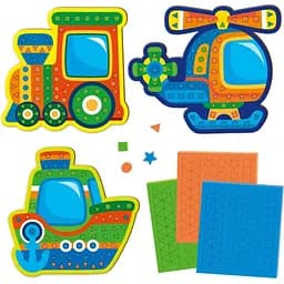 Набір для творчості Vladi Toys м'яка мозаїка Транспорт VT4511-10  - мініатюра 3