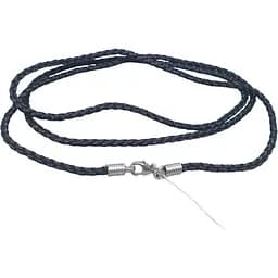 Ювелірний шнурок з текстилю Малина з срібними вставками. 337/Р 50 60