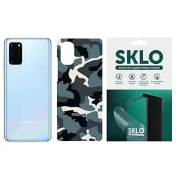 Захисна плівка SKLO Back (тил) Camo для Samsung Galaxy A9 (2018) Блакитний / Army Blue