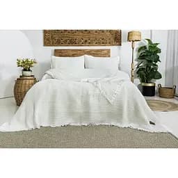 Вафельное покрывало Saheser Norah Cream 240x260 см + 2 наволочки 50x70 см pbe0052239