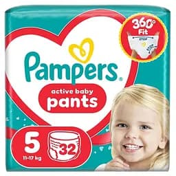 Підгузки-трусики Pampers Active Baby Pants Розмір 5 (11-17 кг) 32 шт.