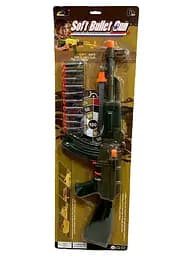 Автомат 558-30 58см, пули-присоски 10шт, мишень, на блистере (6903118625018)