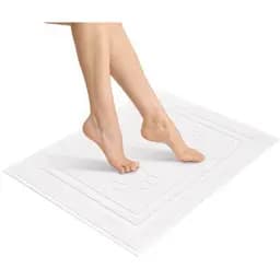 Коврик для ног и ванной комнаты Idei хлопок жаккард с ножками 50х70 см белый (8-35875*001)