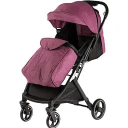 Прогулочная детская коляска Joy Comfort L-30201 (фиолетовая) со стальной рамой, футкавером и подстаканником