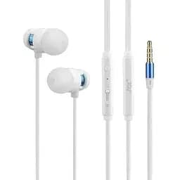 Навушники JTX-702 провідні з кнопками біло-блакитні