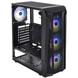 Корпус Qube BOREY черный, без БП, Mini Tower, ATX, Mini ITX, 1хUSB 3.0, 2хUSB 2.0, 390x190x440 мм, 4.35 кг (BOREY_F5NU3)
