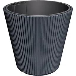  Кашпо для квітів Prosperplast Milly круглий конус 300 мм антрацит