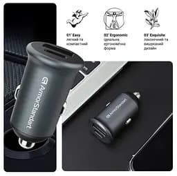 Автомобільний зарядний пристрій ArmorStandart 20 W Type-C+USB (ARM65439) сірий - мініатюра 2