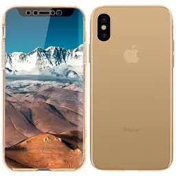 Чохол-накладка Toto 360 Fully-covered TPU case iPhone X Gold