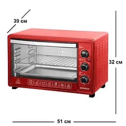 Духовка INTERLUX ILEO-0038R (38 л, червона) - мініатюра 5