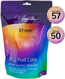 Презервативи Vibratissimo XX ... L Fruit Color, 57 мм, 50 шт. - мініатюра 4