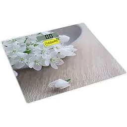 Ваги електронні для підлоги Maestro MR-1819 Весняні Квіти зі скляною платформою для зважування до 150 кг