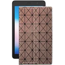 Чохол StatusCASE з екошкіри для планшету Alcatel 1T 7 4G Коричневий ромб