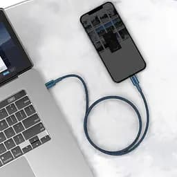 Кабель Baseus High Density Braided USB-C to Lightning 1m Blue (CATLGD-03) [113499] - мініатюра 6