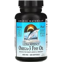Жирні кислоти Source Naturals Arctic Pure Ultra Potency Omega-3 Fish Oil 850 мг 60 капсул