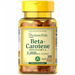 Бета каротин Puritan's Pride Beta-Carotene 10.000 МЕ 100 капсул