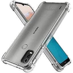 TPU чехол Getman Ease logo усиленные углы для Nokia C21 Plus Бесцветный прозрачный