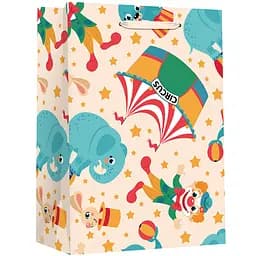 Пакет подарунковий Malevaro Jumbo White Glitter 33x12.7x47.7 см бежевий (22-B-125-4)