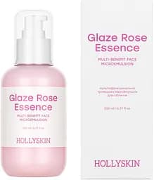 Мультифункціональна трояндова мікроемульсія для обличчя Hollyskin Glaze Rose Essence 200 мл (0494h)