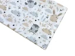 Хлопковая пеленка Moontime 100х80см "Зайчики и совы"
