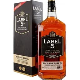 Віскі Label 5 Bourbon Barrel Single Grain Scotch Whisky 40% 1 л у подарунковій упаковці
