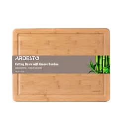Дошка кухонна Ardesto Midori, з жолобом, 40х30х1,9 см (AR1440BG)