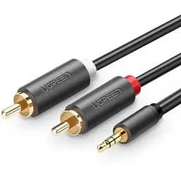 Аудио кабель Ugreen AV102 3.5 мм Male to 2 RCA Male Audio Cable 10 м серый (10514)