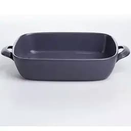 Форма для випікання фарфорова Yiwu з ручками KS-644, прямокутна, 23х17х5 см, чорна