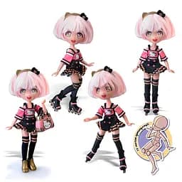 Ігровий набір 4SF Manga Dolls серії Hello Kitty Золота Ролер Діва з аксесуарами (HKTF1000) - мініатюра 4