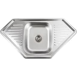 Кухонна мийка Рlatinum Декор 9550В з нержавіючої сталі 0.8 мм трапеція 78x50 см (000000636)