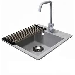 Комплект гранітна мийка + змішувач Romzha Adiere Seda (B)