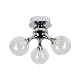 Люстра стельова LED Levistella 7529817-3 CR+CL, G9, хром, скло, сучасний стиль для вітальні