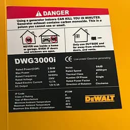 Генератор Інверторний бензиновий DeWalt DWG3000i (2.8-3.0 кВт) +Дисплей - мініатюра 6