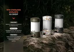 Ліхтар кемпінговий Fenix CL26R Pro, сірий камуфляж - мініатюра 9