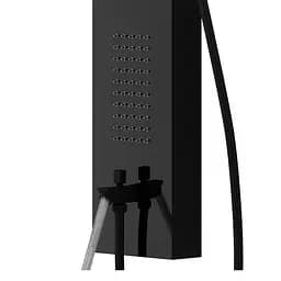 Душова панель Corsan Samsara black LED з виливом S003MBLLEDW, Чорний матовий - мініатюра 6