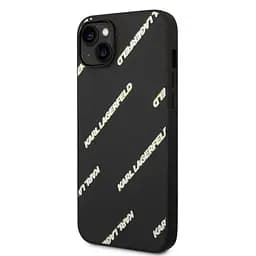 Чехол Karl Lagerfeld PU Grained Leather Logomania для iPhOne 14 Plus Black