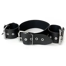 Ошейник с наручниками из натуральной кожи Art of Sex - Bondage Collar with Handcuffs Art of Sex SO6618 95289