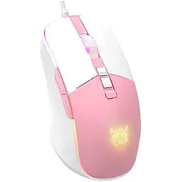 Комп'ютерна мишка Onikuma ігрова C16 з RGB підсвіткою 7200 DPI 8 кнопок дротова для ПК і ноутбука рожева