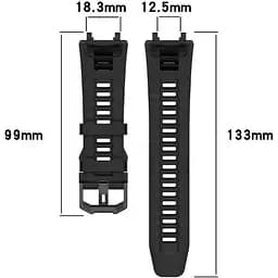 Ремінець DK Silicone Sport Band Classic для Xiaomi Amazfit Active Edge (A2212) (black) - мініатюра 3
