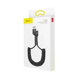 Кабель Baseus Fish eye Spring Data Cable USB For lightning Чорний - мініатюра 2