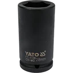 Головка торцевая ударная 6-гранная Yato удлиненная квадрат 3/4" М=28 мм L=90 мм (YT-1128)