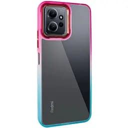 Чехол Epik TPU+PC Fresh sip series для Xiaomi Redmi 12 Бирюзовый / Розовый