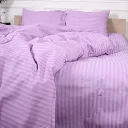 Простирадло MirSon Бязь 17-0618 Stripe Purple 220х150 см (2200008203689) - мініатюра 3